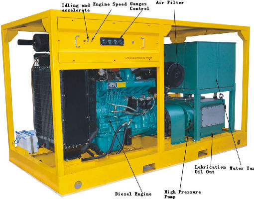 مضخة اختبار ضغط خط أنابيب محرك الديزل ISO9001 110KW لصمامات الأمان