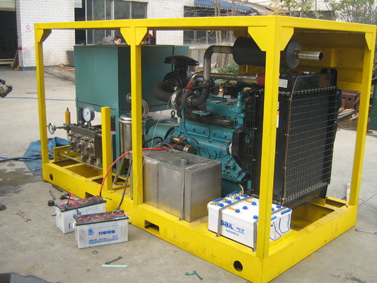 55kw 10000psi صناعية طائرة مياه تنظيف آلة ديزل محرك مدفوع