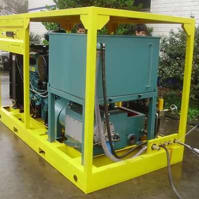 55kw 10000psi صناعية طائرة مياه تنظيف آلة ديزل محرك مدفوع